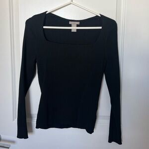 H&M Square Neck Long Sleeve Shirt